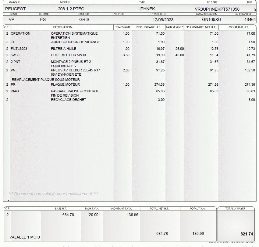 PEUGEOT 208 GT PURETECH 100 S&S BVM6 — expertise