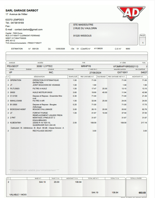 PEUGEOT 3008 Hybrid 136 e-DCS6 Allure — expertise