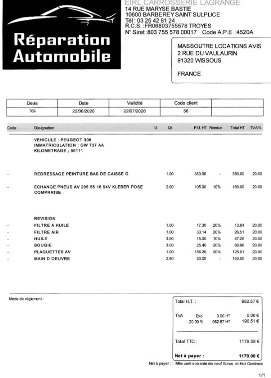 PEUGEOT 308 SW PureTech 130ch S&S EAT8 Allure — expertise
