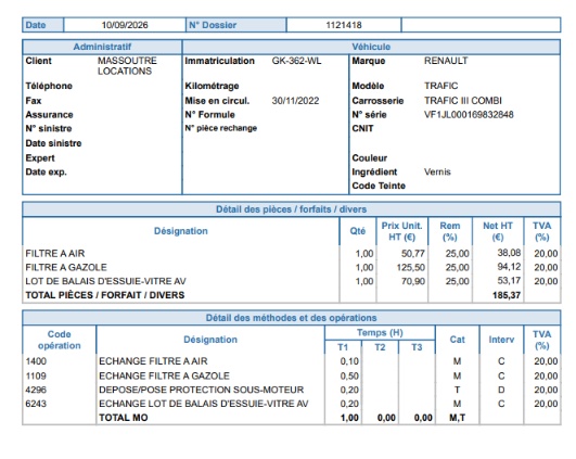 RENAULT TRAFIC L2 dCi 150 Energy S&S EDC Intens - 9 PLACES — expertise