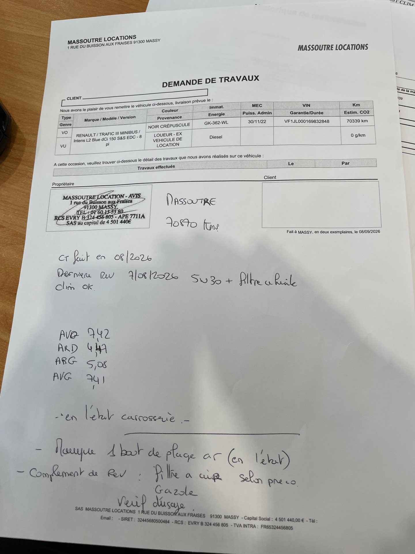 RENAULT TRAFIC L2 dCi 150 Energy S&S EDC Intens - 9 PLACES — expertise